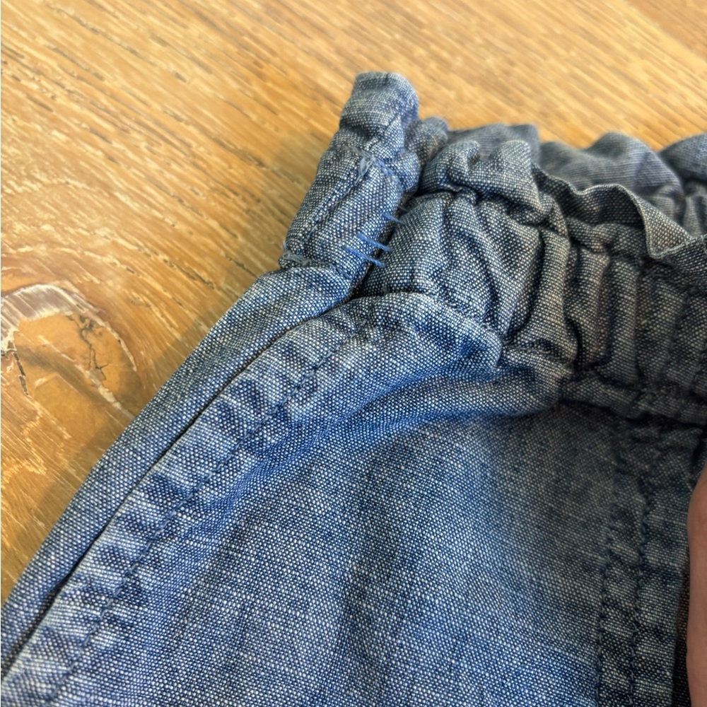 Bonpoint girls blue cotton pants 4 - Picture 4 of 6